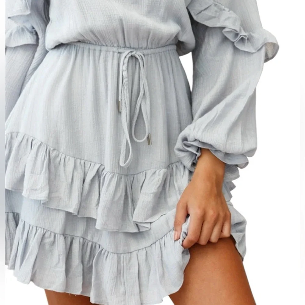 saints+secrets Ruffle Dress Size Medium NWT - Picture 3 of 12